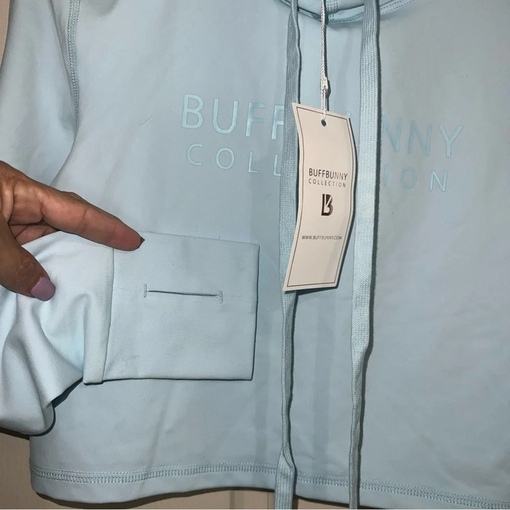 BuffBunny Light Blue Crop Top - Picture 2 of 5